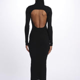 MIREILLE abito in maglia scollo schiena KWDR00179 NERO zadig & voltaire 
