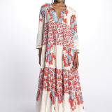 Abito lungo m/l fiori Maxi Hippydress MH BFF4 MA4 yvonne s. 