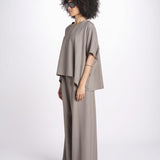 t-shirt in tessuto diagonale U3059 TORTORA dusan 