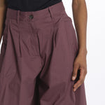 Pant PETRA 2 pinces popeline PETRA PE66 BURGUNDY nine in the morning 