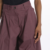 Pant PETRA 2 pinces popeline PETRA PE66 BURGUNDY nine in the morning 