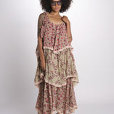 abito lungo a balze con fiori 3VSD IV3 IV3 yvonne s. 