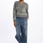 EDIN farm emb cardigan E047 GREY sea ny 