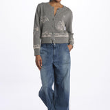 EDIN farm emb cardigan E047 GREY sea ny 