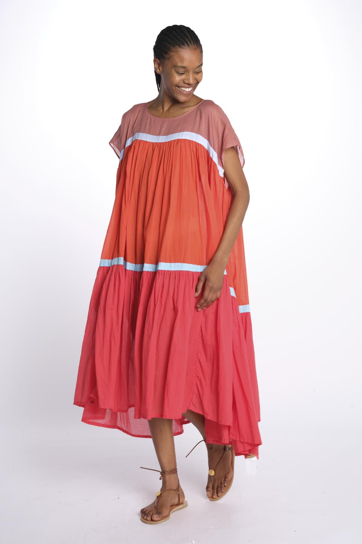 Abito m/c 3 colori Wind dress long WL INDIA RED yvonne s. 