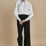 camicia con inserti in pizzo G0625111 1102 n21 