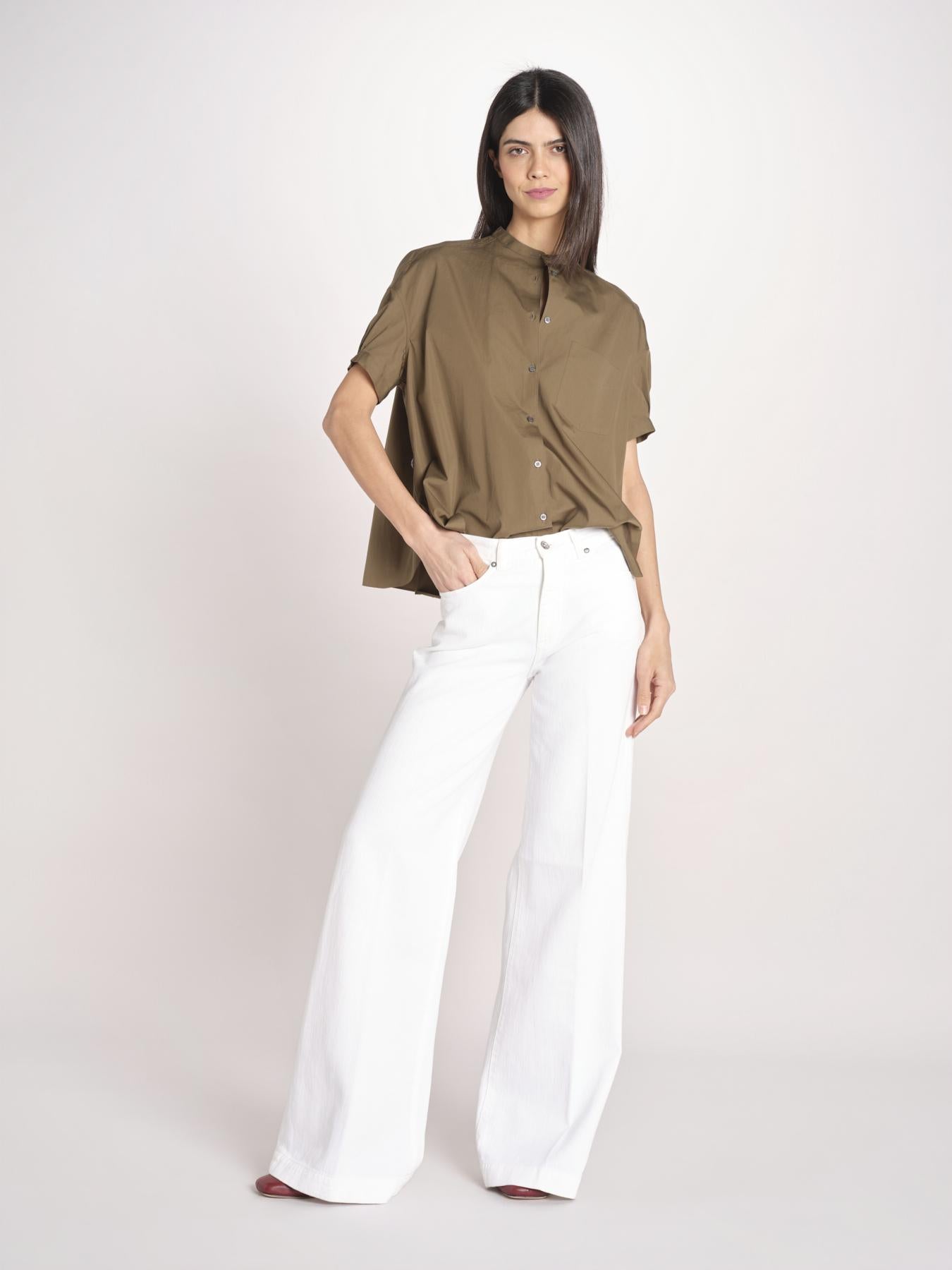 camicia guru a manica corta 5410 85237 MILITARE aspesi 