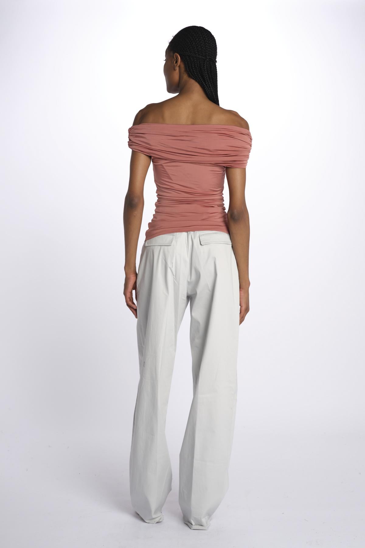 Top ARIEL jersey arricciato 12248302 TERRACOTTA malina 