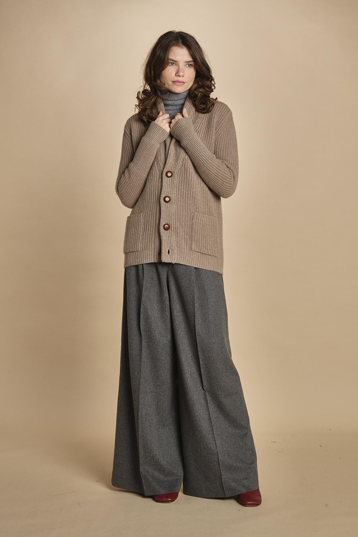 cardigan collo a scialle D251016S 4429 CUMINO milaura 