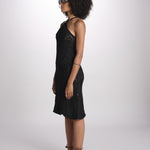 abito lungo in crochet 2610 BLACK nima 