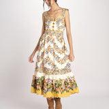 abito longuette a fiori HILO STRIPES SAND MINI DRESS 353553 HILO STRIPES SAND farm rio 