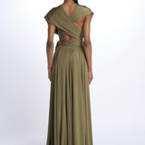 ALLUIM DRESS abito lungo ALLIUM OLIVE nash 