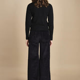 pantalone mano velluto FAUSTINE BLACK fam 