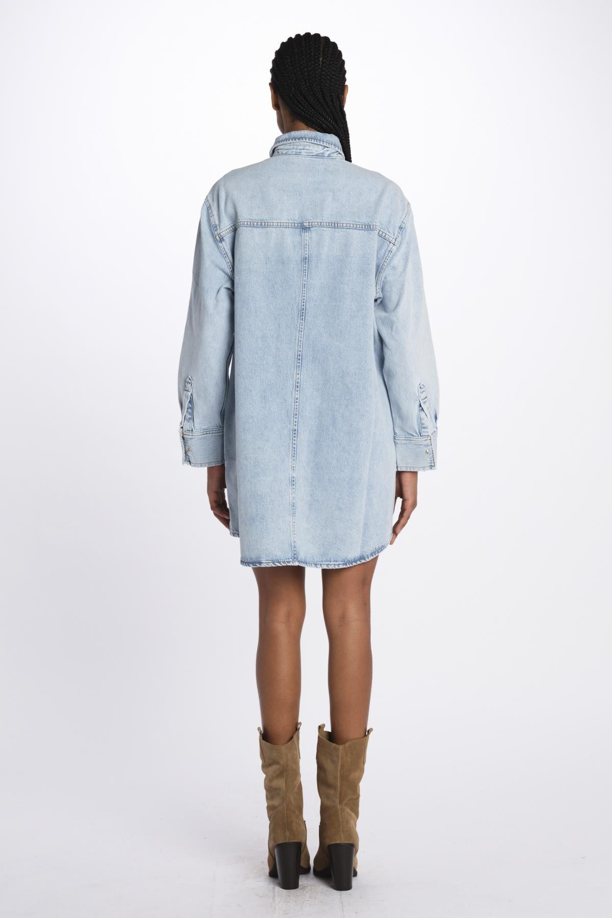 Mini abito THE SHIRT DRESS denim WP25DDR002 ETTIE frame 