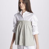 Top camoscio coulisse MIL046 BEIGE CHIARO milaura 