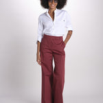 pantalone dritto in cotone MELODY 684 17025 quelledue 