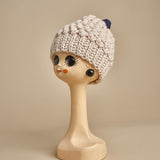 cappello tinta unita con pon pon H498 V3 exQUISITEJ 