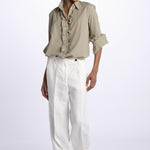 GEMMA camicia con rouches M27D0GEMMAT0278 FANGO massimo alba 