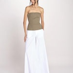 pantalone ove in cotone 40811-400 BIANCO 01 federica tosi 