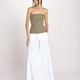 pantalone ove in cotone 40811-400 BIANCO 01 federica tosi 