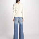 Tshirt in spugna con ricamo MEDROSE OFF WHITE jupe by jackie 