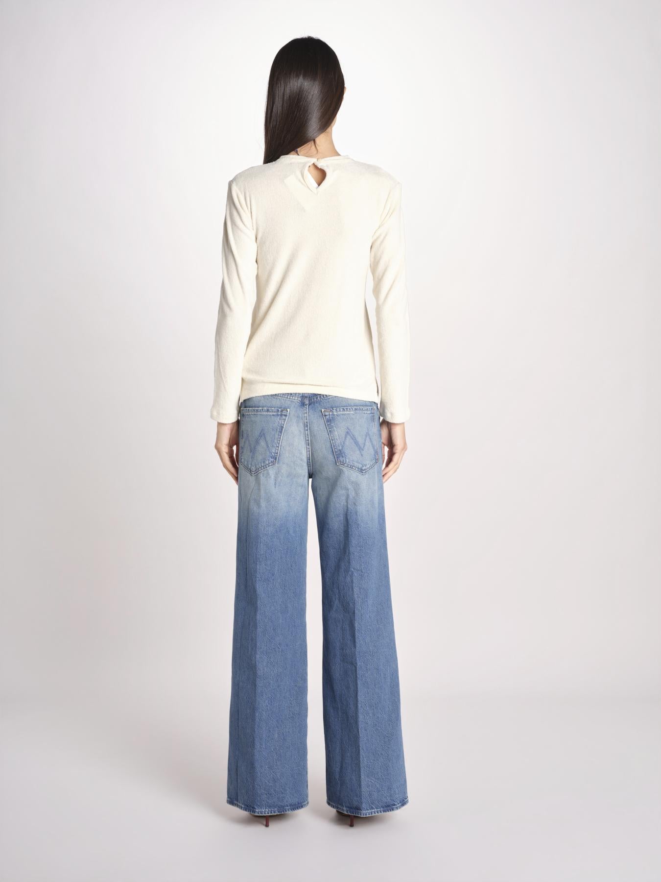 Tshirt in spugna con ricamo MEDROSE OFF WHITE jupe by jackie 