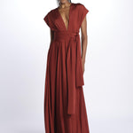 ALLUIM DRESS abito lungo ALLIUM CHOCOLATE nash 