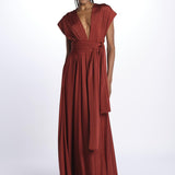 ALLUIM DRESS abito lungo ALLIUM CHOCOLATE nash 