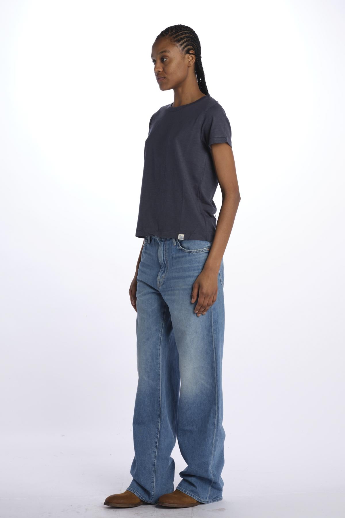 T-shirt girocollo m/c basic WSCT20 DENIM BLUE merz b 