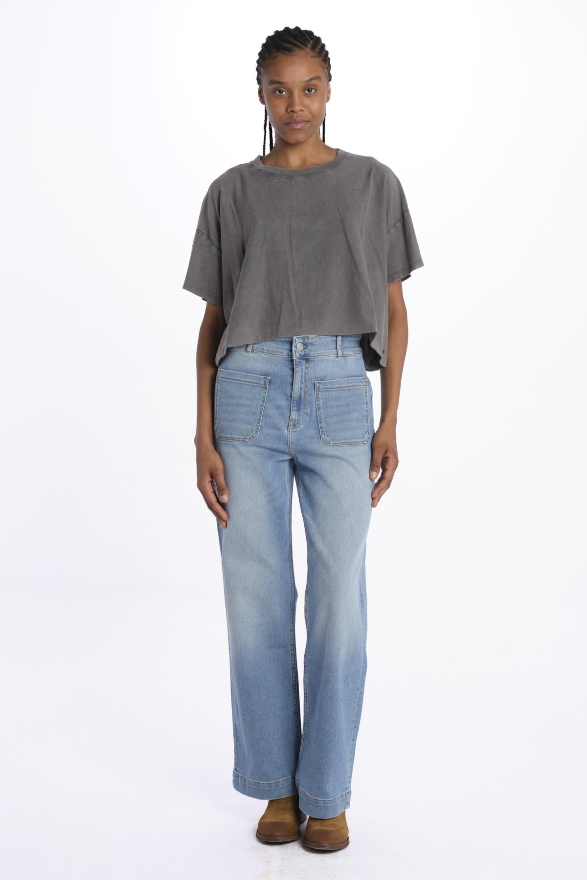 T-shirt FARPY  scatoletta cintura dietro FARPY T1758 916 bellerose 