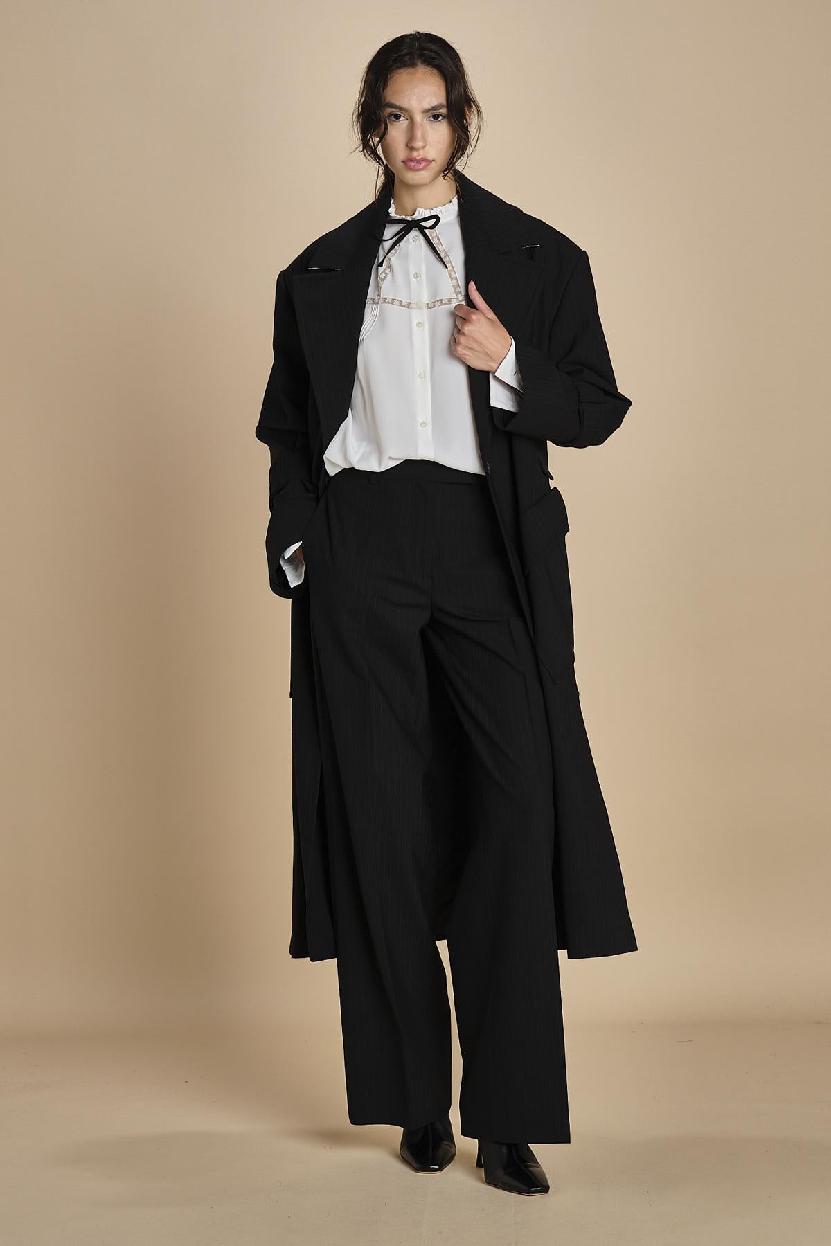 tremch gessato in gabardine N0425248 R911 n21 