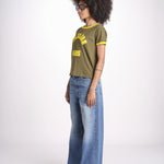t-shirt con bordi a contrasto JWTS02851 TILLEUL 324 zadig & voltaire 