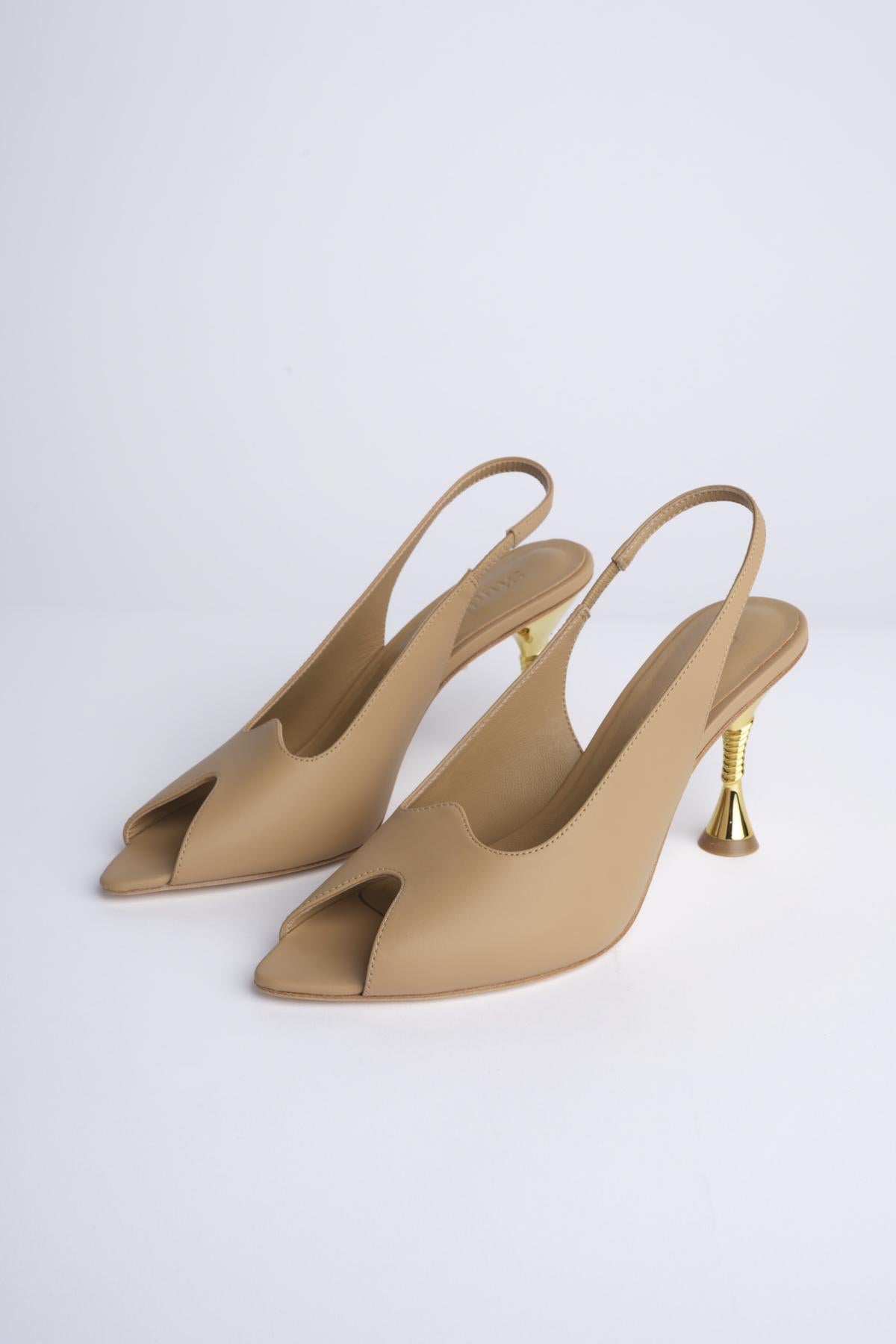 HELIX 90 slingback in nappa F848CFS BGE studio AMELIA 