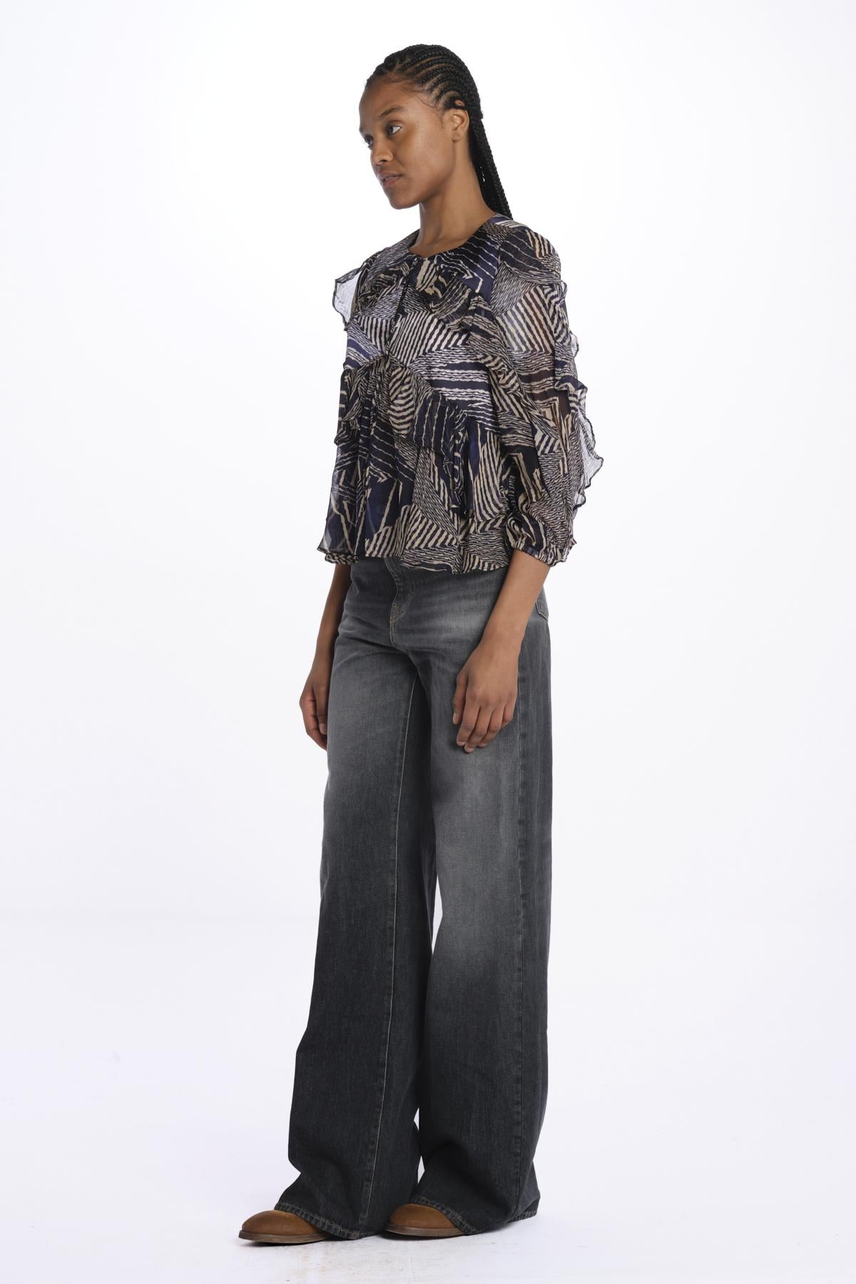 Camicia ranches stampa bicolore ANGELA BLEUNUIT ba&sh 