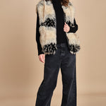 gilet in ecopelliccia AURA BEIGE mes demoiselles 