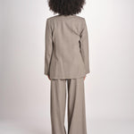 blazer senza bottoni in tessuto diagonale U3043V TORTORA dusan 