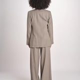 blazer senza bottoni in tessuto diagonale U3043V TORTORA dusan 