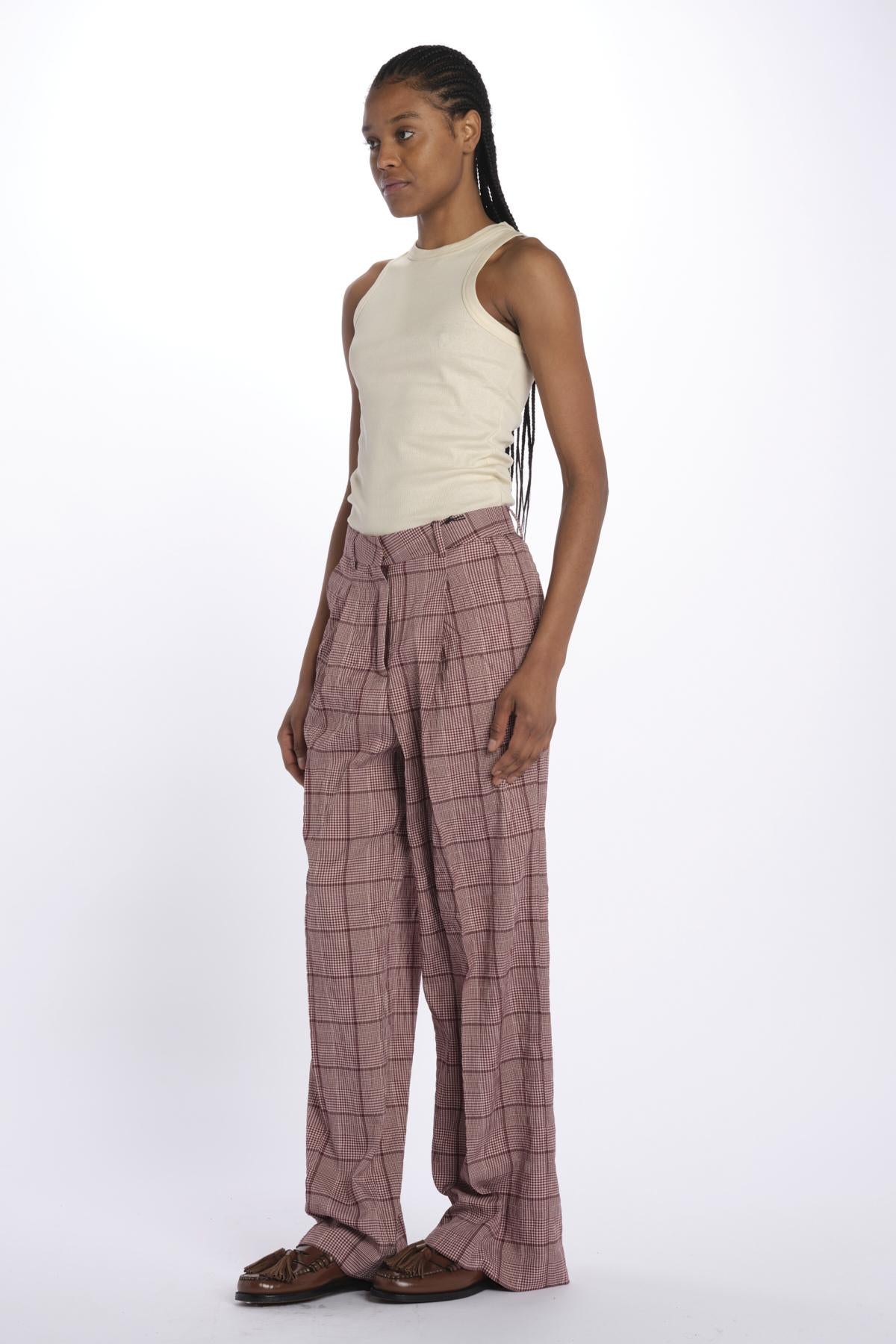 pantaloni seersucker principe di galles 179558 U106 scotch&soda 