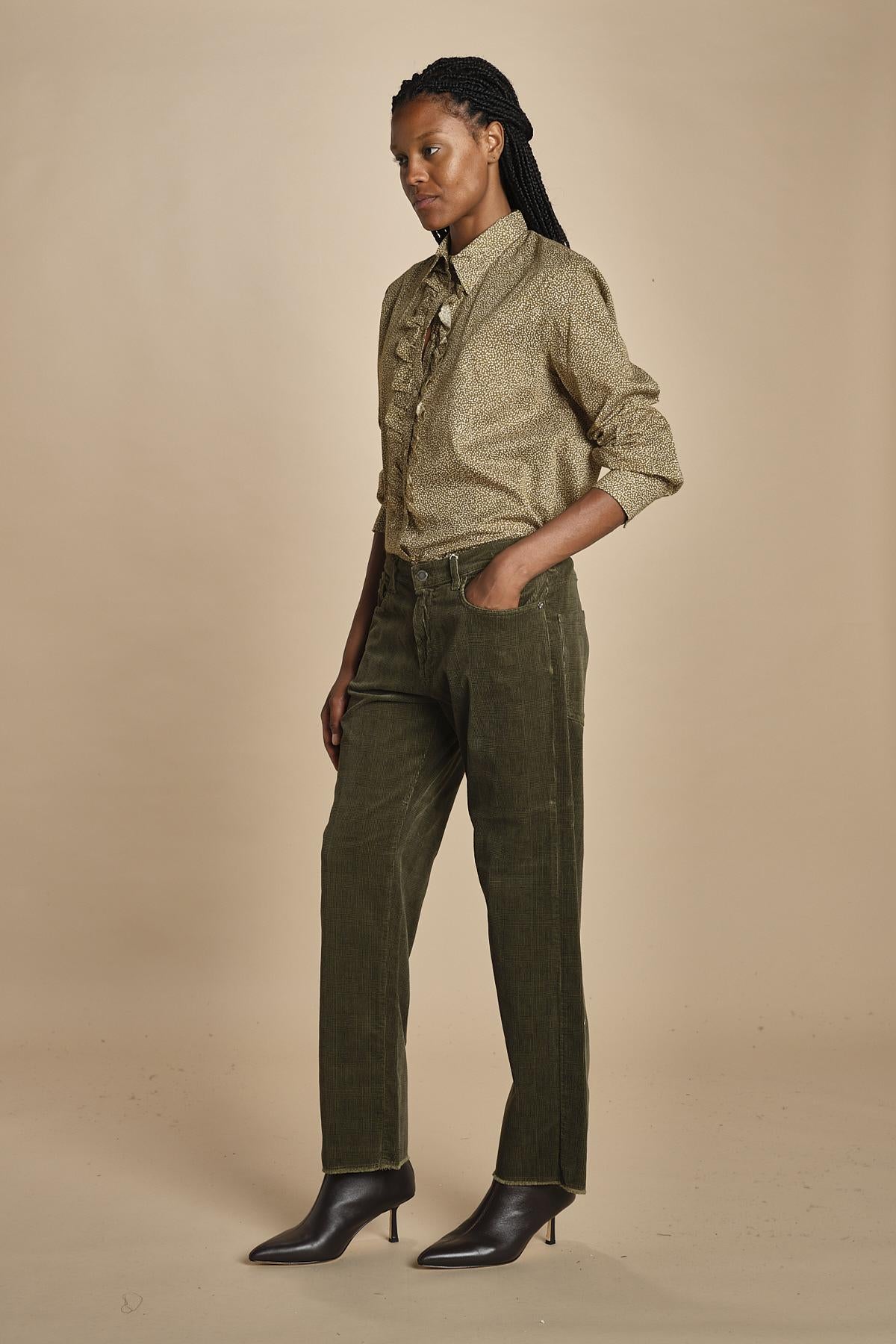 Pantalone ALOSA velluto galles P28D0ALOSA-T3251 Q669 massimo alba 