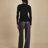 MIL LAU2 cardigan a costine fin.16 MIL LAU2 E14035 NERO milaura 