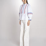 Camicia con passamaneria RITA BLOUSE RITA1BLO WHITE2 antik batik 