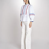 Camicia con passamaneria RITA BLOUSE RITA1BLO WHITE2 antik batik 