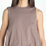 t-shirt s/m con elastico fondo VILLENA 026TS567JE MORO woc 
