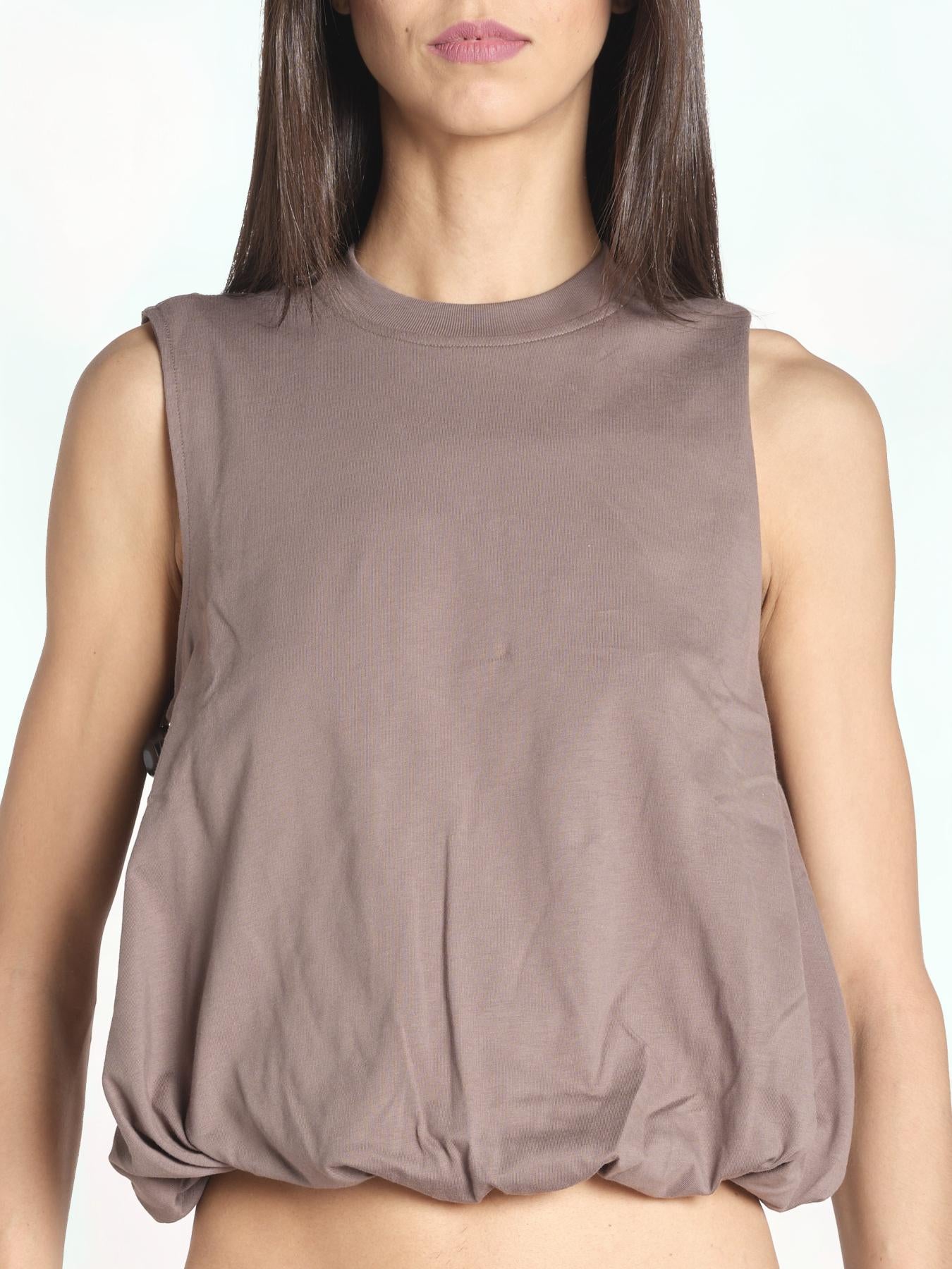 t-shirt s/m con elastico fondo VILLENA 026TS567JE MORO woc 