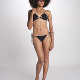 costume due pezzi con spalline sottili KAISS DEEP BLACK amazuìn 