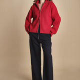 maglia a coste con la zip SANDOS CRIMSON studio nicholson 