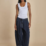 denim over CURVEDWIDE LEG  515324LID D402 DARK INDIGO phillip lim 