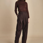 pantalone largo stretto sul fondo CARA TLW03116W0206ABTPB BROWN T0215 the latest 