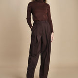 pantalone largo stretto sul fondo CARA TLW03116W0206ABTPB BROWN T0215 the latest 
