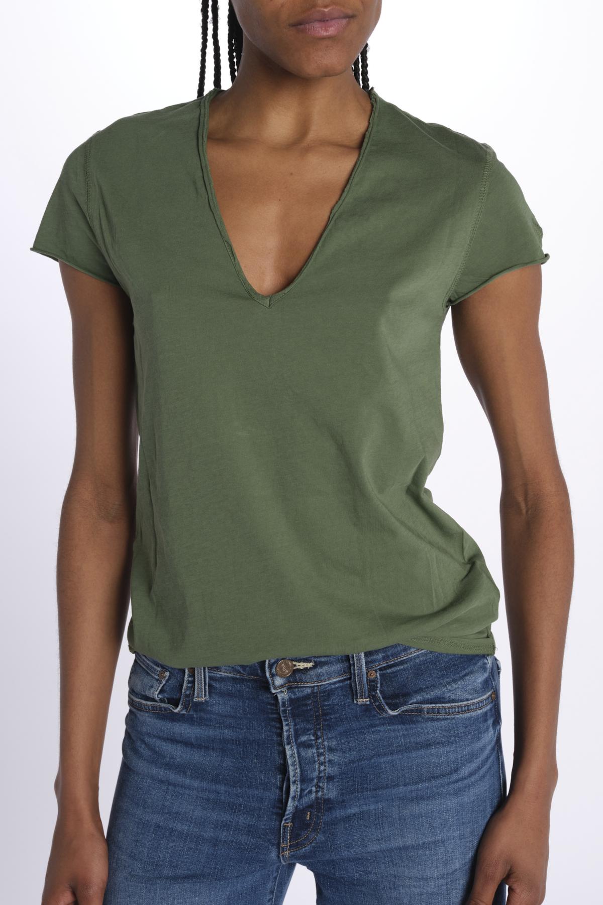 STORY CL tshirt scollo v JWTS02786 CORIANDER zadig & voltaire 
